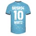 Maillot de foot Bayer Leverkusen Florian Wirtz #10 Troisième vêtements 2023-24 Manches Courtes